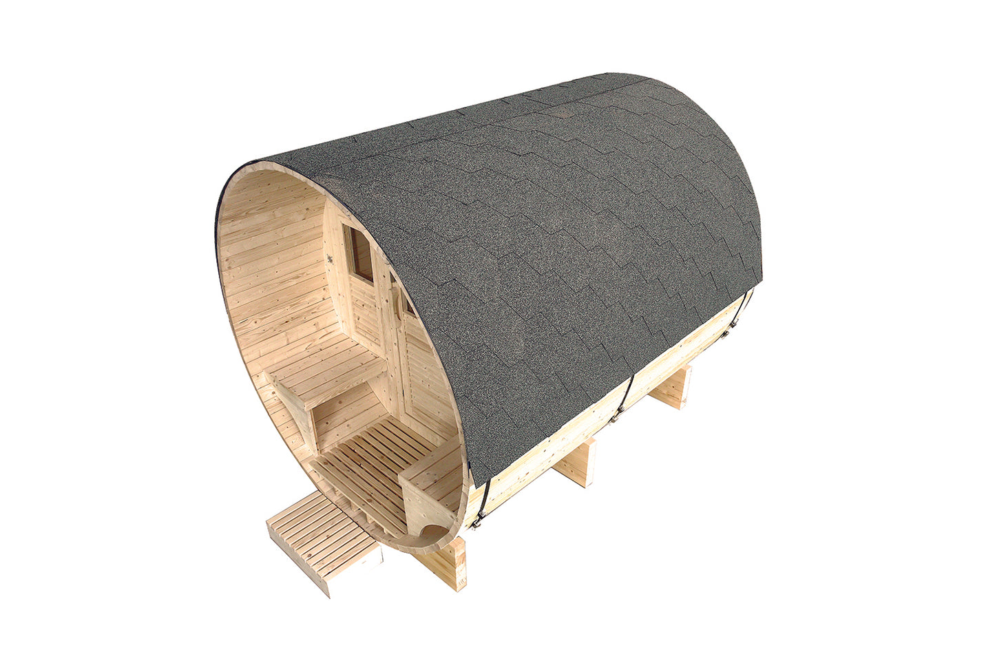 Sauna Gaïa Luna – Luxe Buitensauna voor 6 Personen met Accessoires & LED Chromotherapie