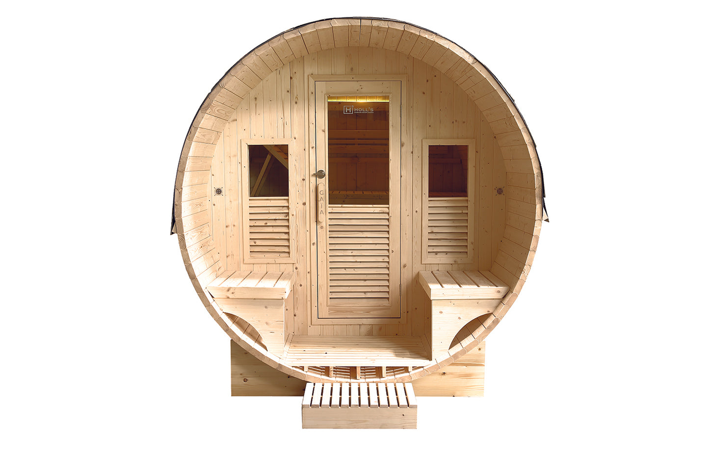 Sauna Gaïa Luna – Luxe Buitensauna voor 6 Personen met Accessoires & LED Chromotherapie