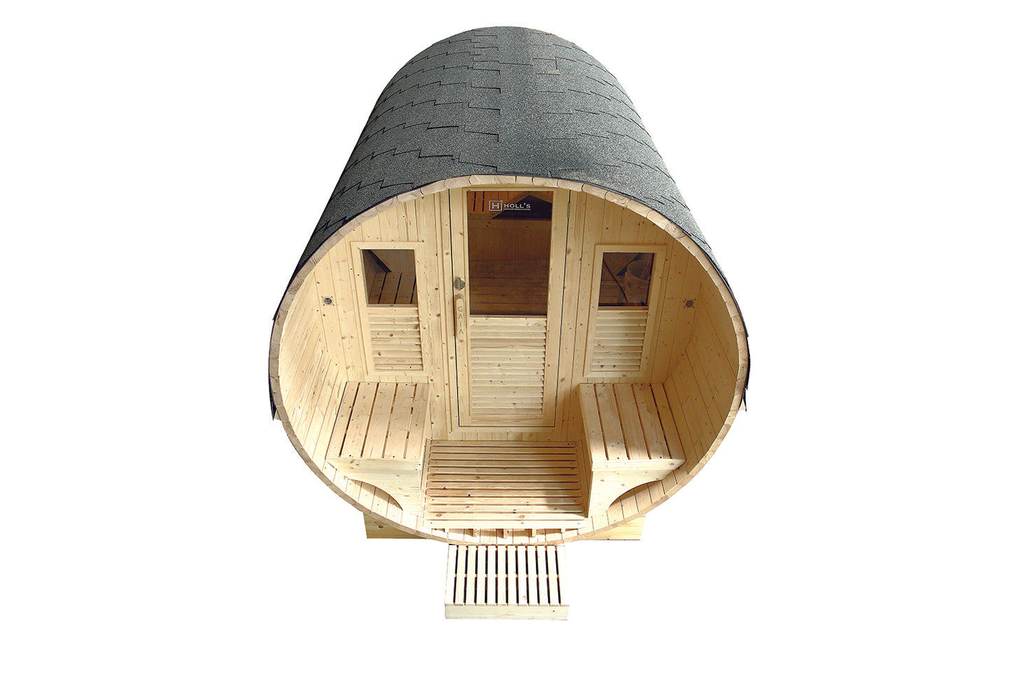 Sauna Gaïa Luna – Luxe Buitensauna voor 6 Personen met Accessoires & LED Chromotherapie
