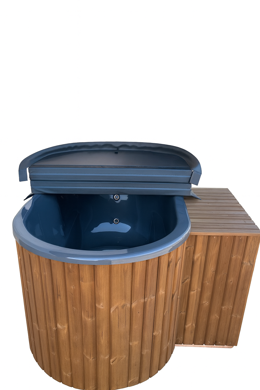 Eclipse 2-Persoons Hottub – Luxe Houtgestookte Hottub met Hydrojets, Bubbels & Thermowood Afwerking | Compacte Spa voor Tuin & Terras