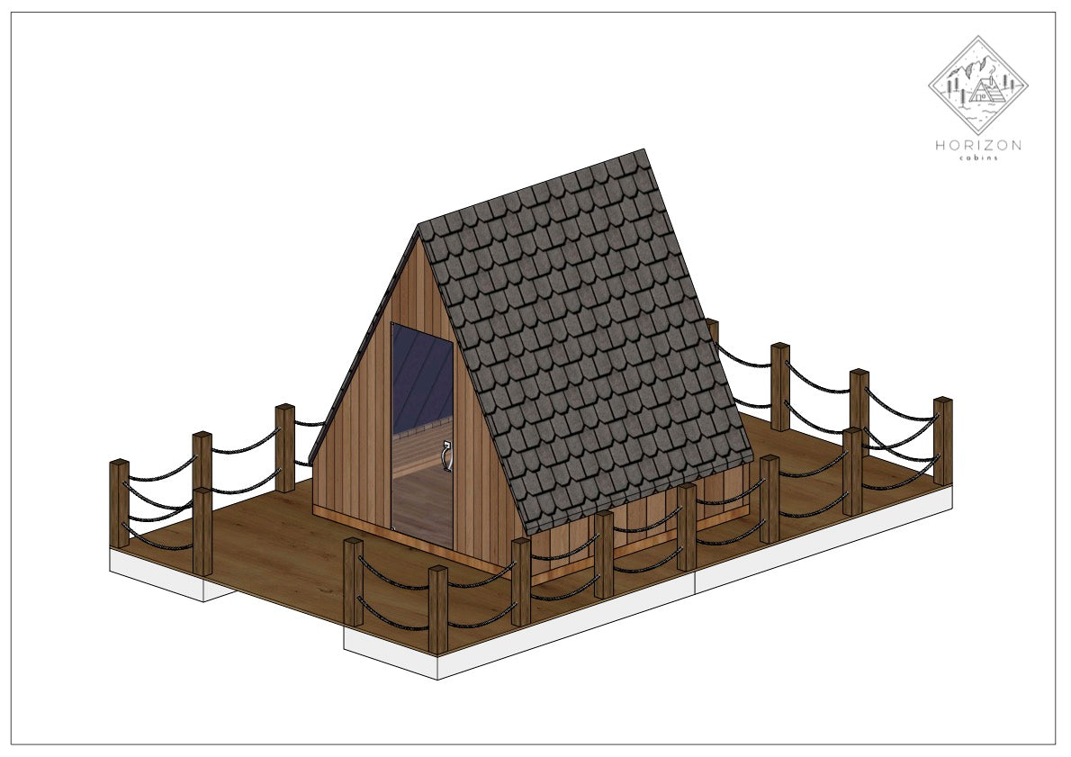 The Fjord – Drijvende Sauna – Floating Sauna Met Ruim Terras – Thermowood Afwerking – Platform Van Speciaal Behandeld Steigerhout – Gebouwd Op Provlot Drijvers – Harvia 9 kW Sauna Kachel Met WiFi Of Houtkachel – Premium Sauna - Privé & Commercieel Gebruik