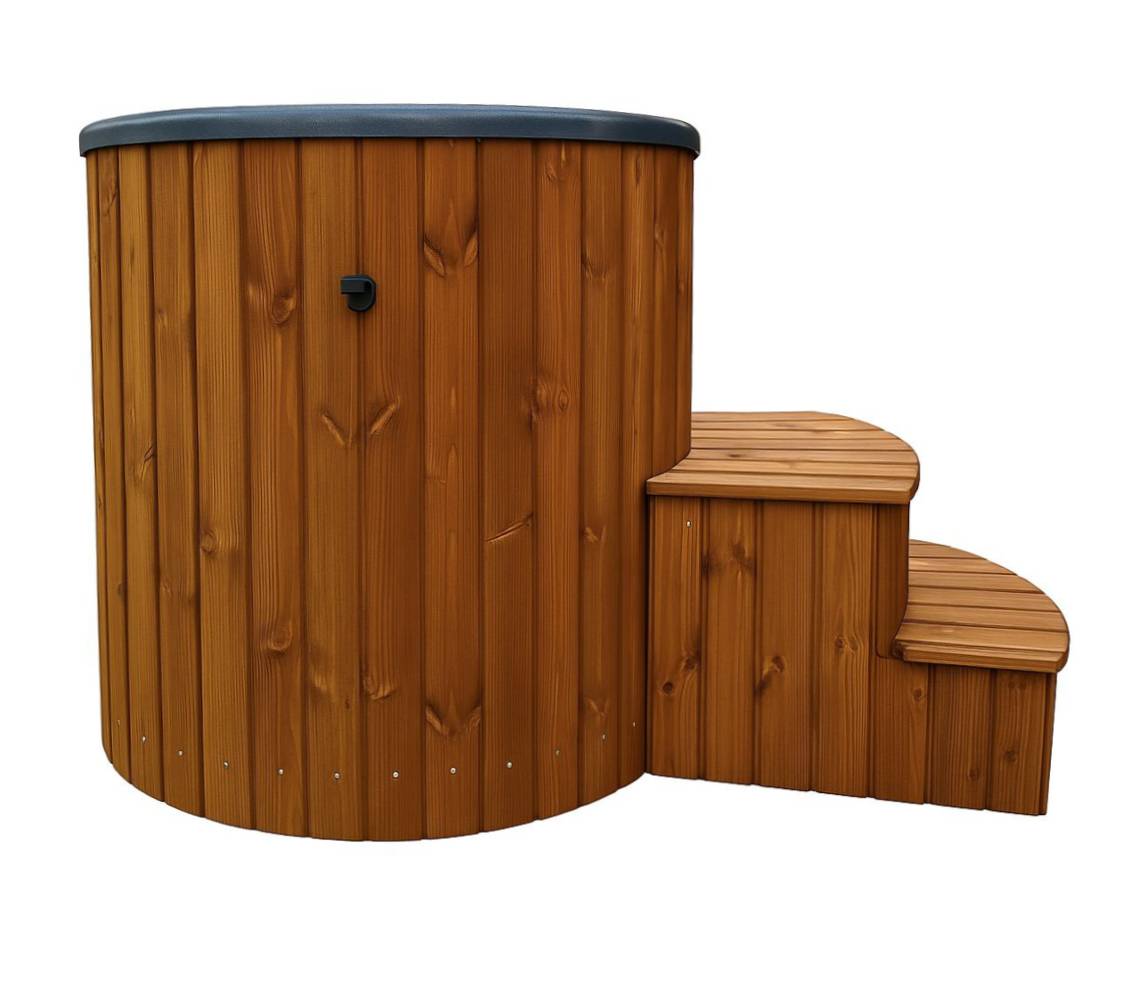 Horizon Ice Bath – Koudwaterbad - Cold Plunge - Met Poolex Smart Chiller – 400 Liter Ijsbad – Thermowood Buitenafwerking – Fiberglass Binnenkuip – Premium Ijsbad Voor Koude Training – Met Wifi Bediening En Filter - Voor Thuis / Commercieel gebruik
