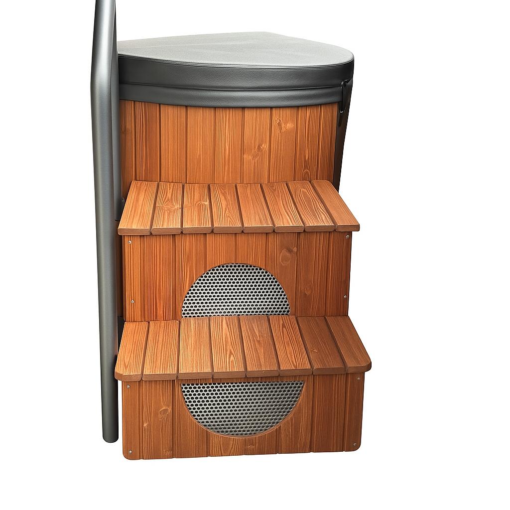 Horizon Ice Bath – Koudwaterbad - Cold Plunge - Met Poolex Smart Chiller – 400 Liter Ijsbad – Thermowood Buitenafwerking – Fiberglass Binnenkuip – Premium Ijsbad Voor Koude Training – Met Wifi Bediening En Filter - Voor Thuis / Commercieel gebruik