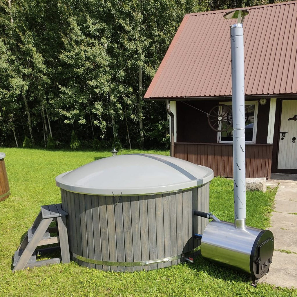 Luxueus Bubbelbad met Externe Kachel - Hydromassagesysteem en LED-verlichting