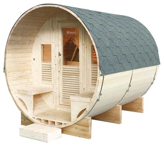 Sauna Gaïa Luna – Luxe Buitensauna voor 6 Personen met Accessoires & LED Chromotherapie