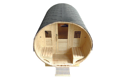 Sauna Gaïa Luna – Luxe Buitensauna voor 6 Personen met Accessoires & LED Chromotherapie