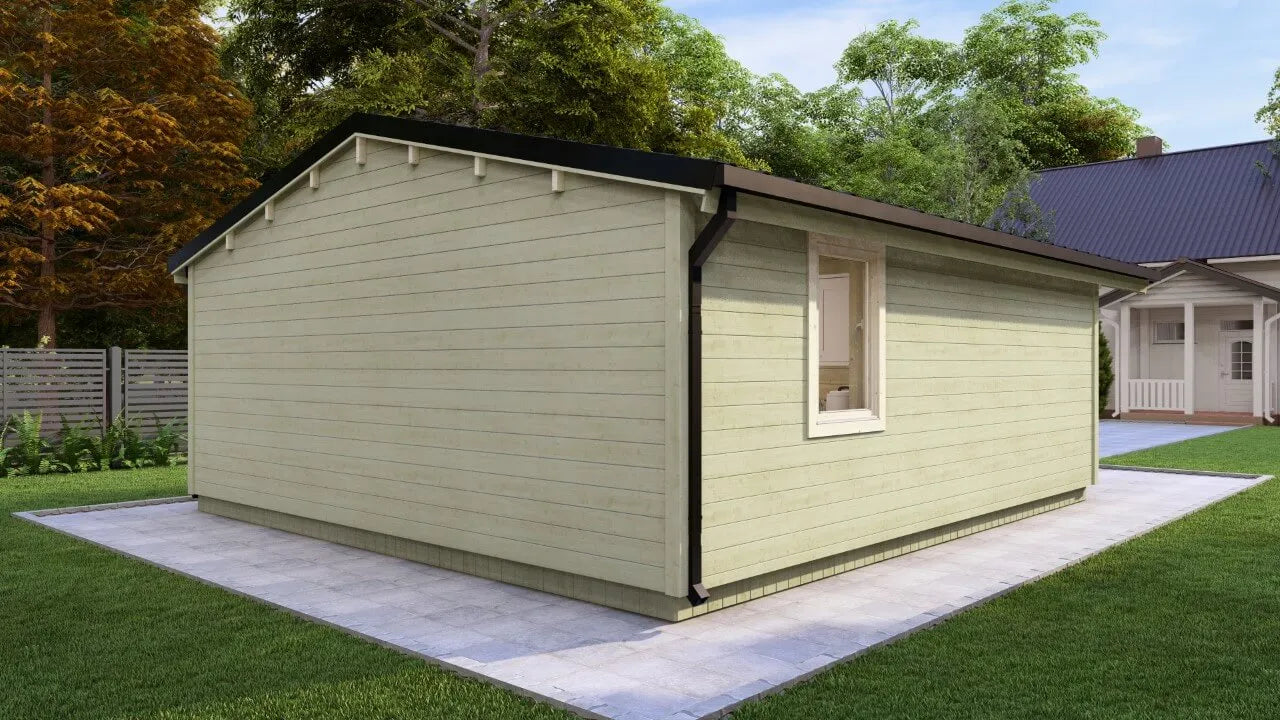 38m² Tuinhuis / Blokhut met 1 Slaapkamer – Model Lunteren | Geïsoleerde Houten Cabin – Perfect als Gastenverblijf, Mantelzorgwoning of Tiny House
