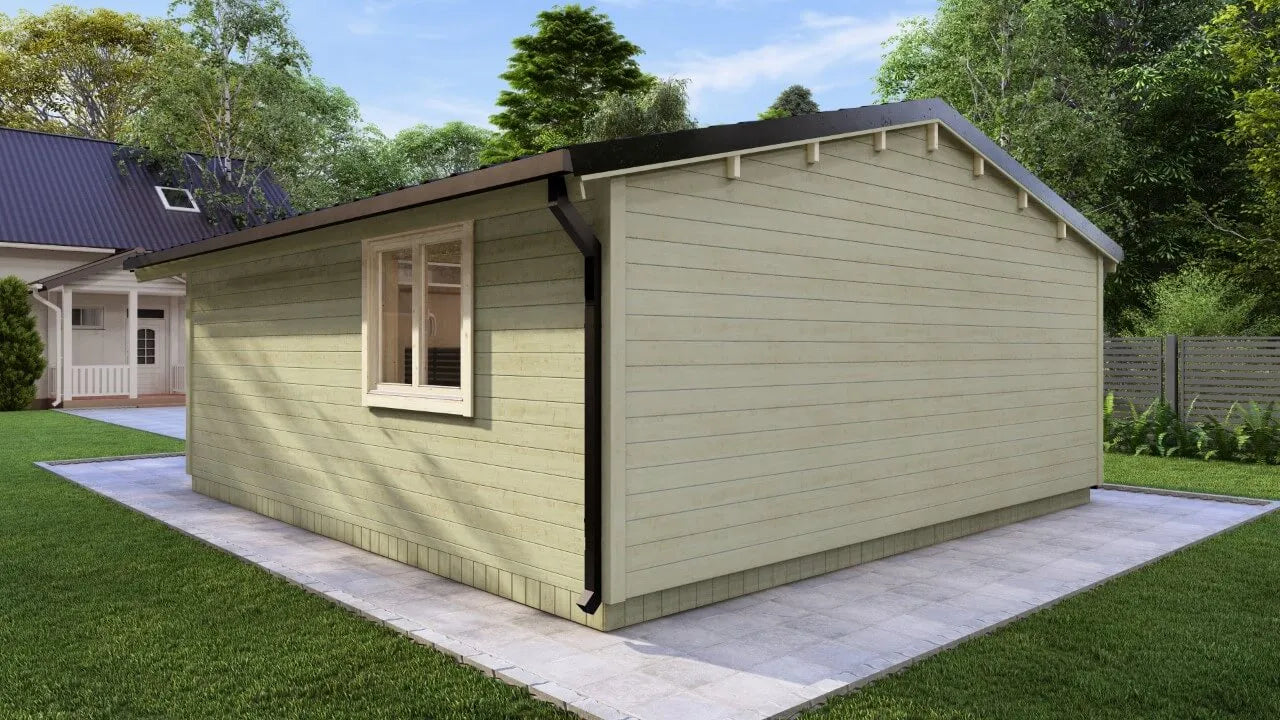 38m² Tuinhuis / Blokhut met 1 Slaapkamer – Model Lunteren | Geïsoleerde Houten Cabin – Perfect als Gastenverblijf, Mantelzorgwoning of Tiny House