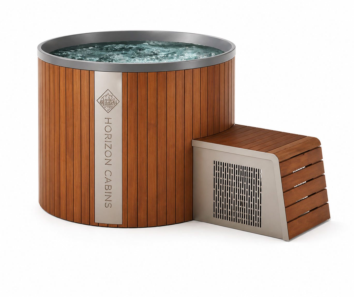Elite Nordic cold plunge – houten ijsbad 500 L – Koudwaterbad – Cold Plunge – Met Poolex Smart Chiller – hoogwaardige RVS kuip – Thermowood Buitenafwerking – 1HP pomp met Filter