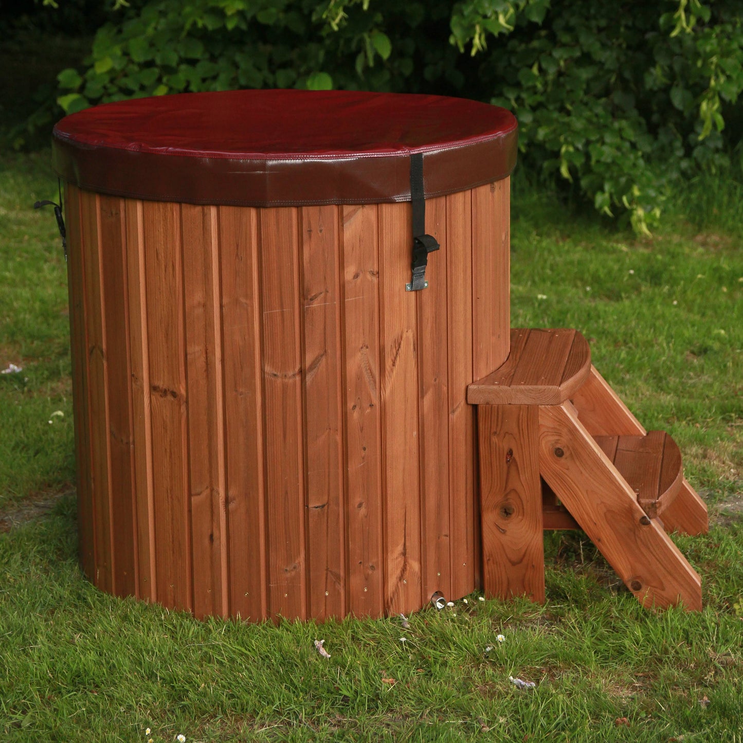 Horizon Cabins - IJsbad - Model Pure - Ice Bath – Houten IJsbad – Koudwaterbad – Ice Tub – Fiberglass Dompelbad – Thermowood Buitenbad – IJswaterkuip – Koude Therapie Ton – Europees Gemaakt – 400 Liter – Ø100 cm – Wellness IJsbad