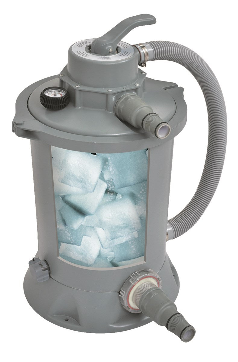 Poolstar Blue Silk 3 m³/h Zandfiltersysteem – Compact &amp; Efficiënt Filtersysteem voor Zwembaden en Spa’s tot 18 m³ – Compleet met Pomp, Filtertank en Aansluitingen