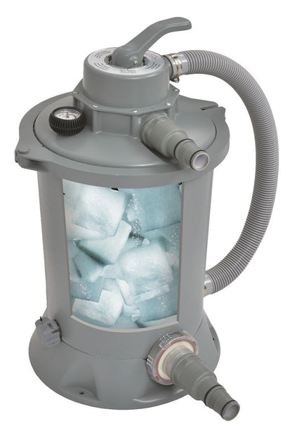 Poolstar Blue Silk 3 m³/h Zandfiltersysteem – Compact &amp; Efficiënt Filtersysteem voor Zwembaden en Spa’s tot 18 m³ – Compleet met Pomp, Filtertank en Aansluitingen