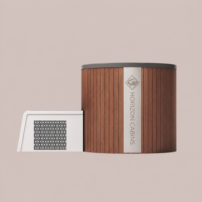 Elite Nordic cold plunge – houten ijsbad 500 L – Koudwaterbad – Cold Plunge – Met Poolex Smart Chiller – hoogwaardige RVS kuip – Thermowood Buitenafwerking – 1HP pomp met Filter