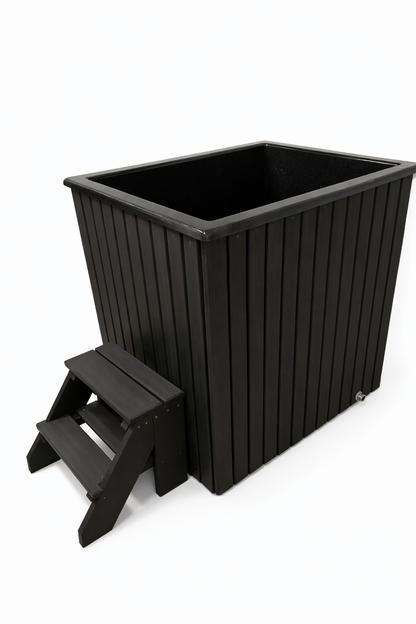 Horizon Thermowood Cold Plunge – Gletsjer – Koudwaterbad / Ice Bath / Hot Tub Functie – Met Poolex Smart Chiller – 400 Liter Rechthoekig Ijsbad – Premium Ijsbad Voor Koude Training – WiFi Bediening En Filter – Thuis & Commercieel Gebruik