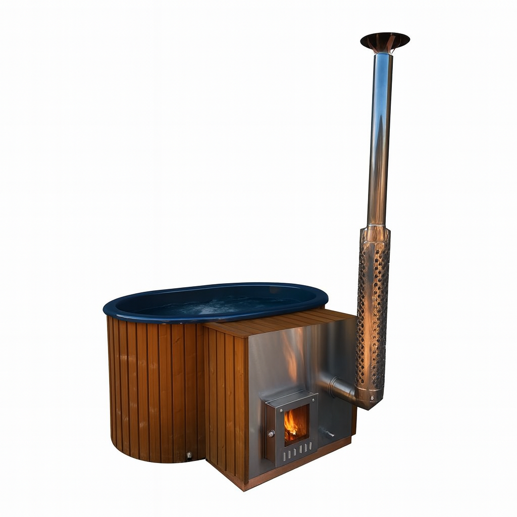Eclipse Compleet -2 Persoons Hottub – Luxe Houtgestookte Hottub met Hydrojets, Bubbels & Thermowood Afwerking | Compacte Spa voor Tuin & Terras