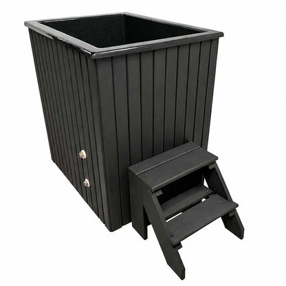 Horizon Thermowood Cold Plunge – Gletsjer – Koudwaterbad / Ice Bath / Hot Tub Functie – Met Poolex Smart Chiller – 400 Liter Rechthoekig Ijsbad – Premium Ijsbad Voor Koude Training – WiFi Bediening En Filter – Thuis & Commercieel Gebruik