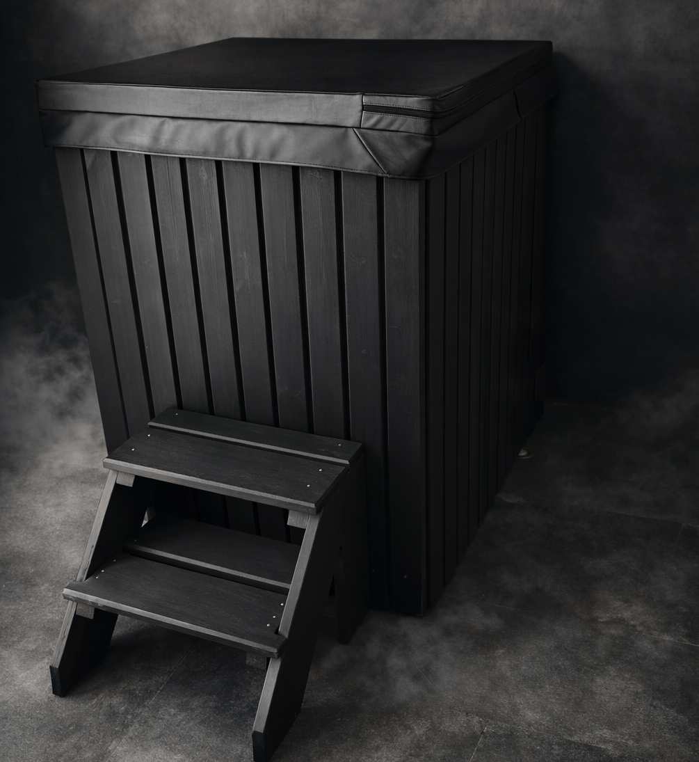 Horizon Thermowood Cold Plunge – Gletsjer – Koudwaterbad / Ice Bath / Hot Tub Functie – Met Poolex Smart Chiller – 400 Liter Rechthoekig Ijsbad – Premium Ijsbad Voor Koude Training – WiFi Bediening En Filter – Thuis & Commercieel Gebruik