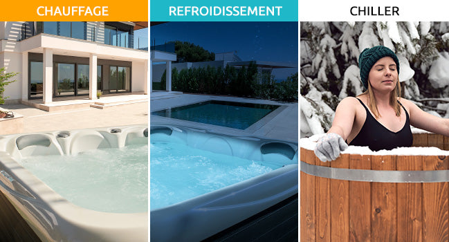 Poolex O'Spa 5kW Warmtepomp –  IJsbad Chiller - Hot Tub Functie Voor Ice Baths & Hot Tubs – Plug & Play – Verwarmen én Koelen (3°C tot 40°C)