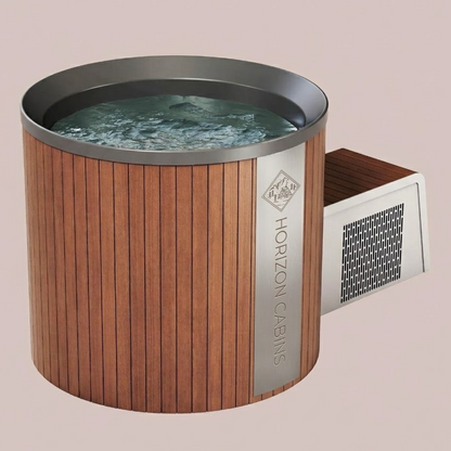 Elite Nordic cold plunge – houten ijsbad 500 L – Koudwaterbad – Cold Plunge – Met Poolex Smart Chiller – hoogwaardige RVS kuip – Thermowood Buitenafwerking – 1HP pomp met Filter