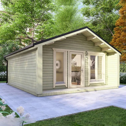 Model Ede - Eén Slaapkamer E Blokhut (5,4 m x 6,7 m) - Complete Cabin