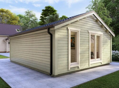 Model Ede - Eén Slaapkamer E Blokhut (5,4 m x 6,7 m) - Complete Cabin