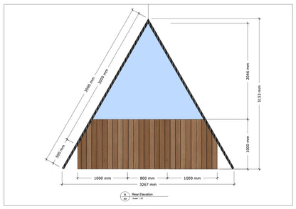 Model Amsterdam - Houten A-Frame Cabin - Woonhut Met Terras Met Grote A Raam