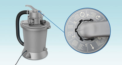 Poolstar Blue Silk 3 m³/h Zandfiltersysteem – Compact &amp; Efficiënt Filtersysteem voor Zwembaden en Spa’s tot 18 m³ – Compleet met Pomp, Filtertank en Aansluitingen
