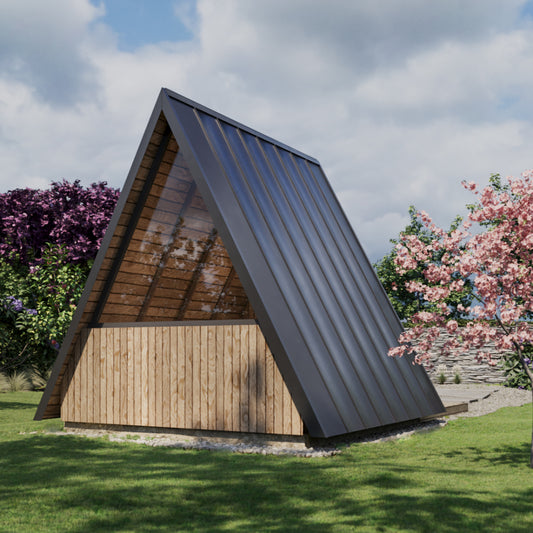 Model Malmö - Houten A-Frame Cabin - Woonhut Met Terras Met Grote A Raam